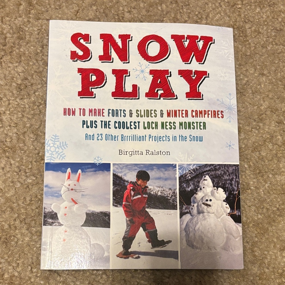Snow Play by - Kids Winter Activity Book (Red/White)